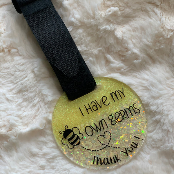ACRYLIC BUMBLEBEE PLEASE DON’T TOUCH BABY GERM TAG