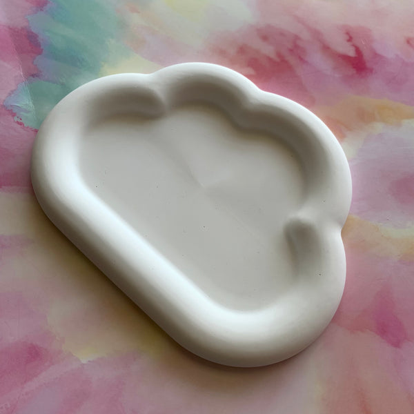 PAINT YOUR OWN CLOUD TRAY CERAMIC KIT, DIY POTTERY PAINTING ACTIVITY FOR KIDS AND ADULTS