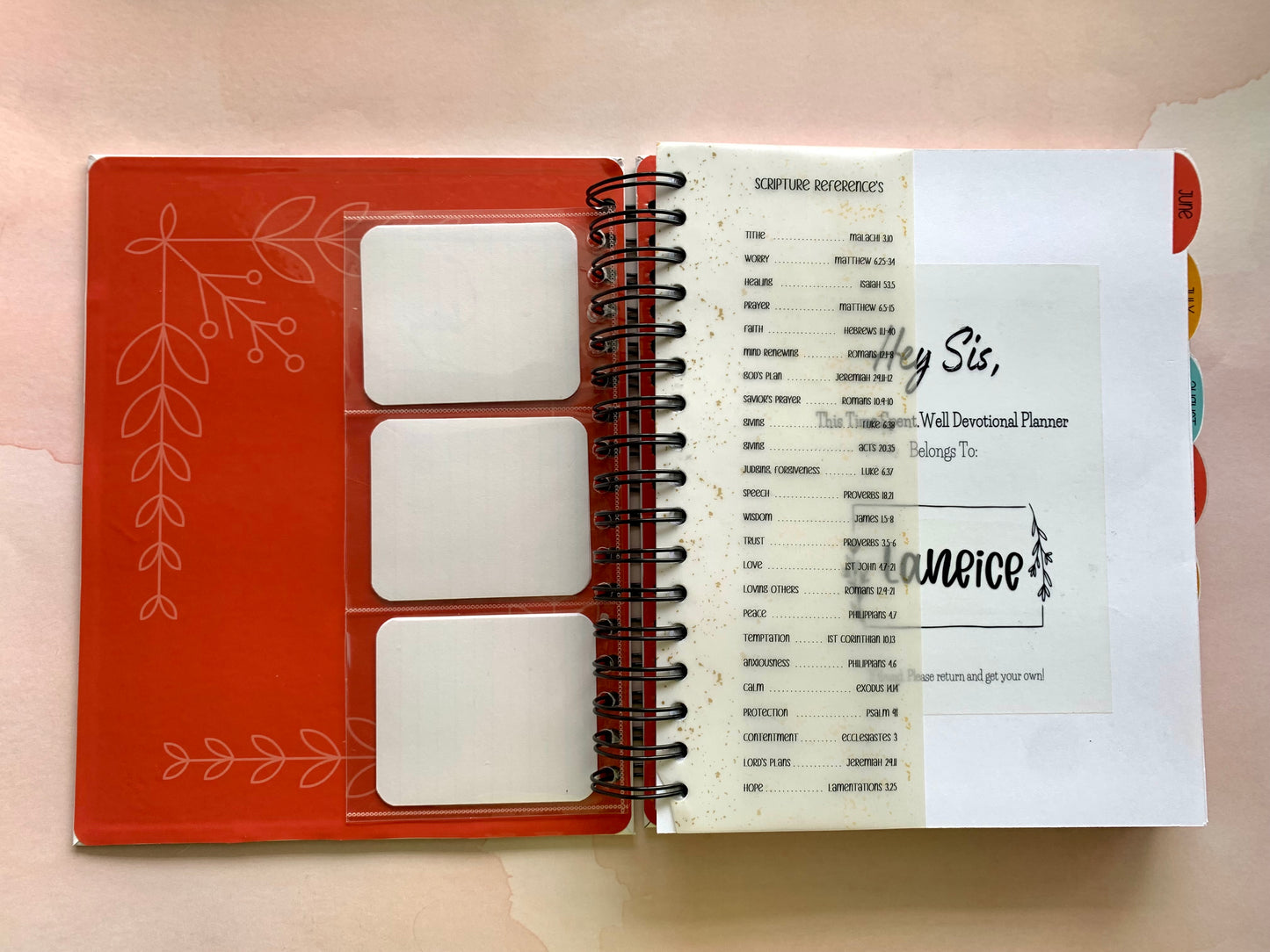 T.S.W DEVOTIONAL PLANNER