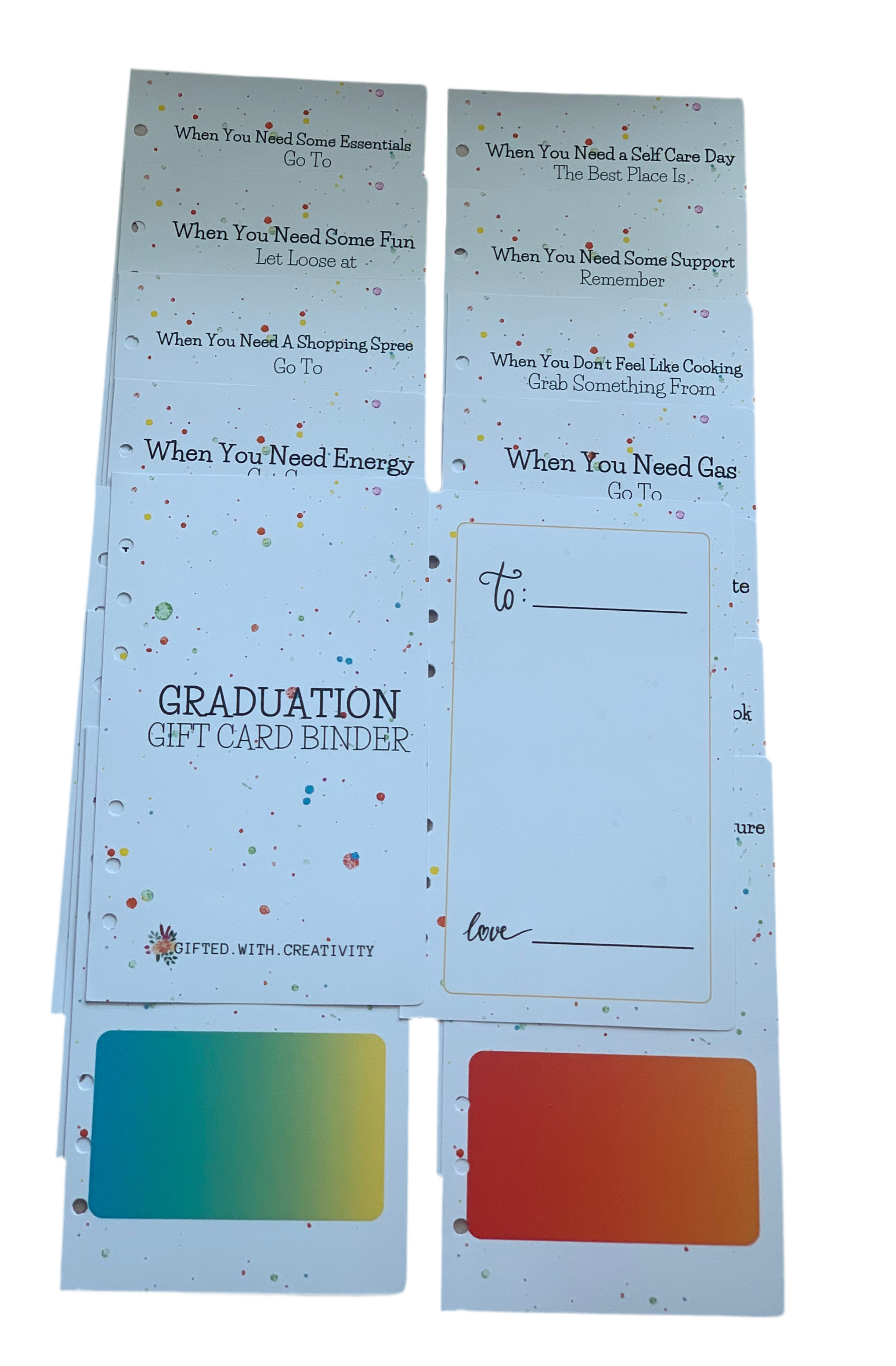 gift card binder GIFT CARD BOOK, BINDER SETS – Gifted.With.Creativity