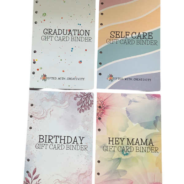 GIFT CARD BOOK, BINDER SETS Gifted.With.Creativity GIFT CARD BOOK, BINDER SETS Gifted.With.Creativity