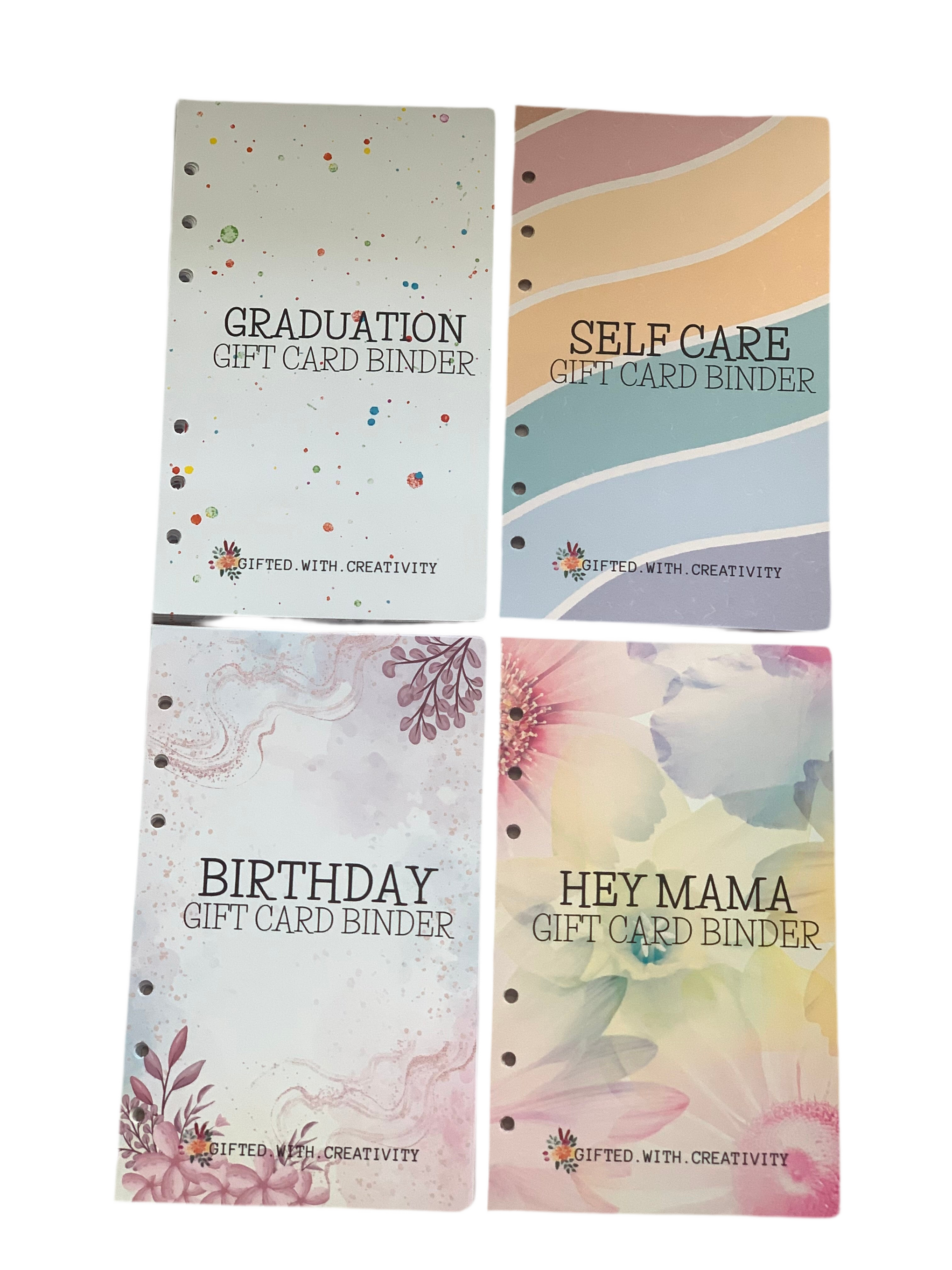 GIFT CARD BOOK, BINDER SETS Gifted.With.Creativity GIFT CARD BOOK, BINDER SETS Gifted.With.Creativity