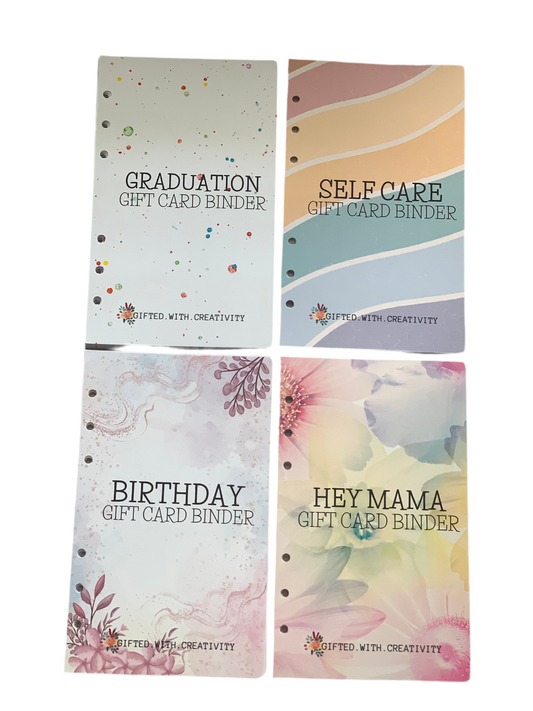 GIFT CARD BOOK, BINDER SETS