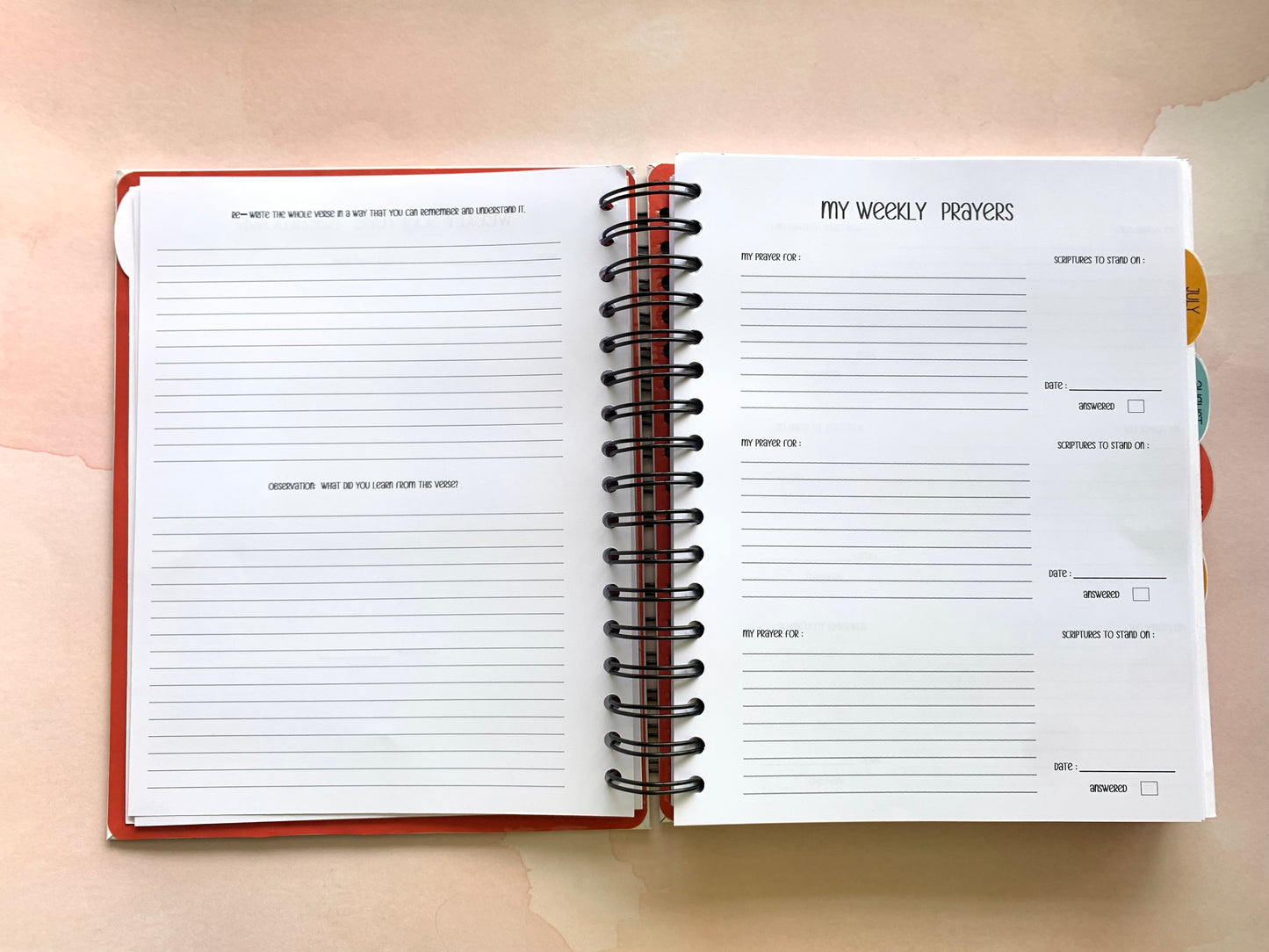 T.S.W DEVOTIONAL PLANNER