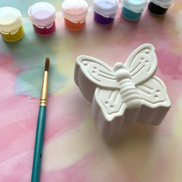 PAINT YOUR OWN BUTTERFLY CERAMIC KIT, DIY POTTERY PAINTING ACTIVITY FOR KIDS AND ADULTS