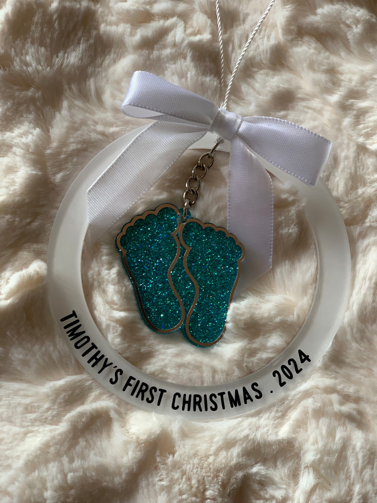 PERSONALIZED ACRYLIC BABY’S FIRST CHRISTMAS ORNAMENT