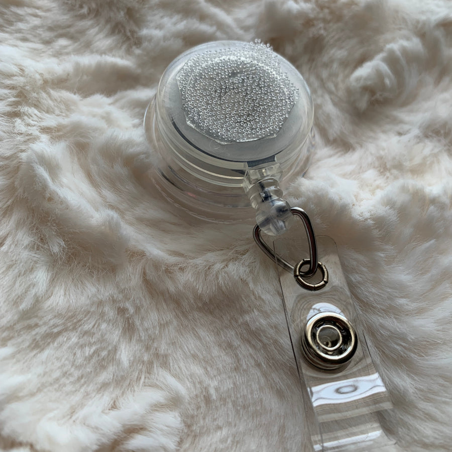 CLEAR RETRACTABLE BELT CLIP I.D. BADGE REEL