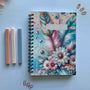 Lux Feathers & Flowers Personalized  Hard Cover Spiral Notebook, Journal