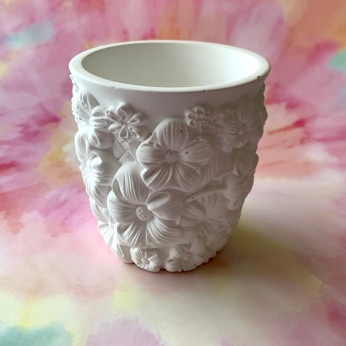 PAINT YOUR OWN FLORAL STORAGE VASE CERAMIC KIT, DIY POTTERY PAINTING ACTIVITY FOR KIDS AND ADULTS