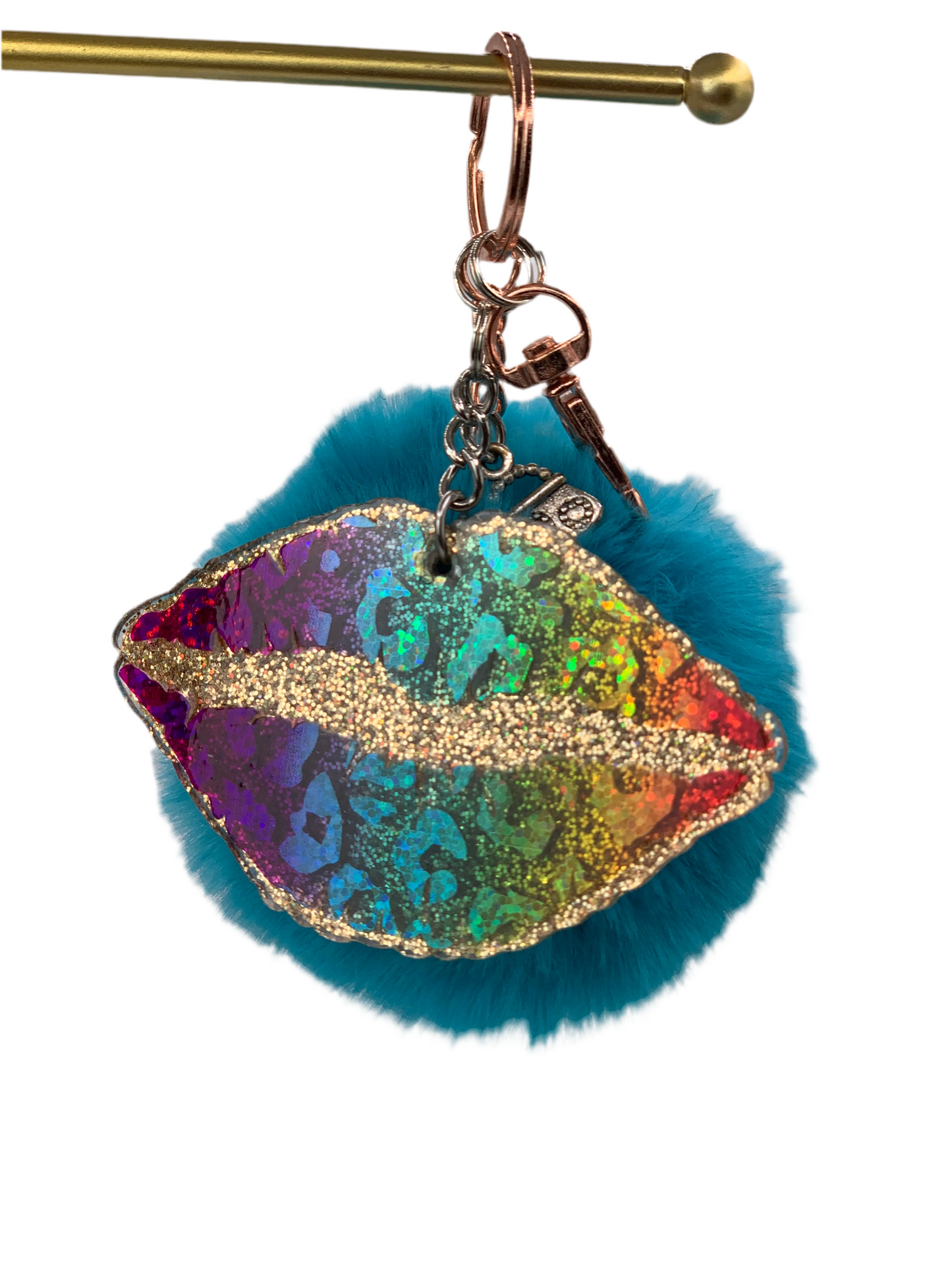 RAINBOW LIPS ACRYLIC KEYCHAIN & BAG CHARM