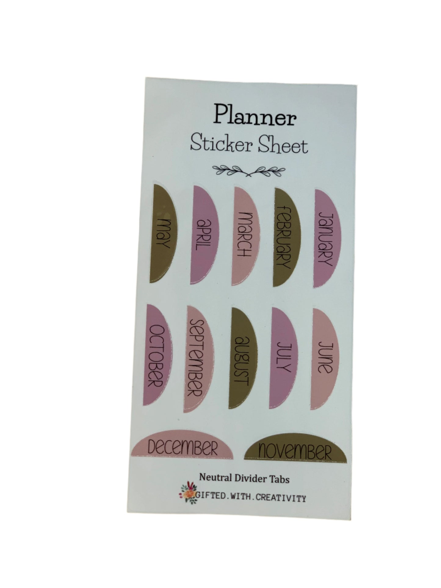 T.S.W DEVOTIONAL PLANNER DIVIDER TAB STICKER SHEET