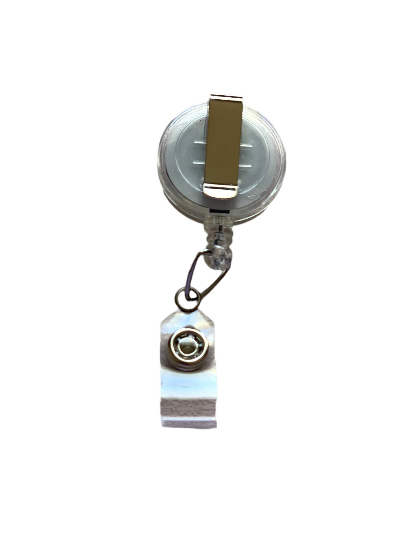 CLEAR RETRACTABLE BELT CLIP I.D. BADGE REEL