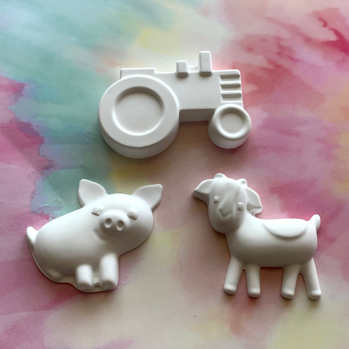 PAINT YOUR OWN FARM ANIMALS CERAMIC RESIN KIT, DIY PAINTING ACTIVITY FOR KIDS AND ADULTS
