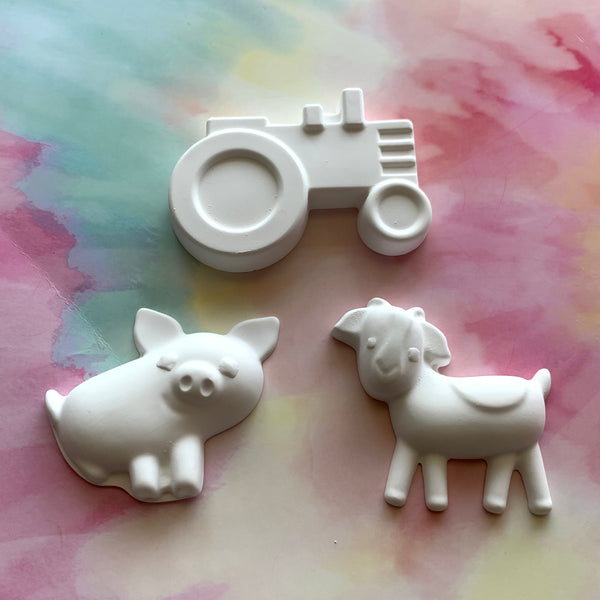 PAINT YOUR OWN FARM ANIMALS CERAMIC RESIN KIT, DIY PAINTING ACTIVITY FOR KIDS AND ADULTS