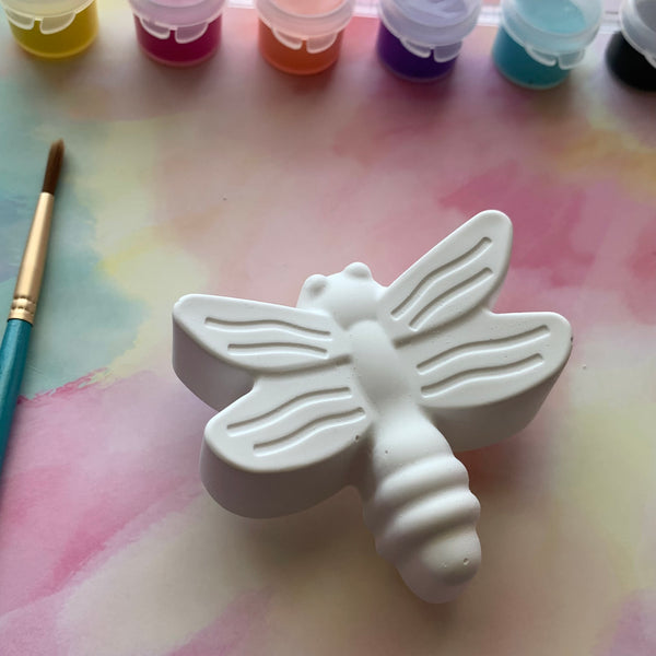 PAINT YOUR OWN DRAGONFLY CERAMIC KIT, DIY POTTERY PAINTING ACTIVITY FOR KIDS AND ADULTS