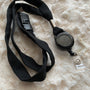 LONG BLACK RETRACTABLE BREAKAWAY LANYARD