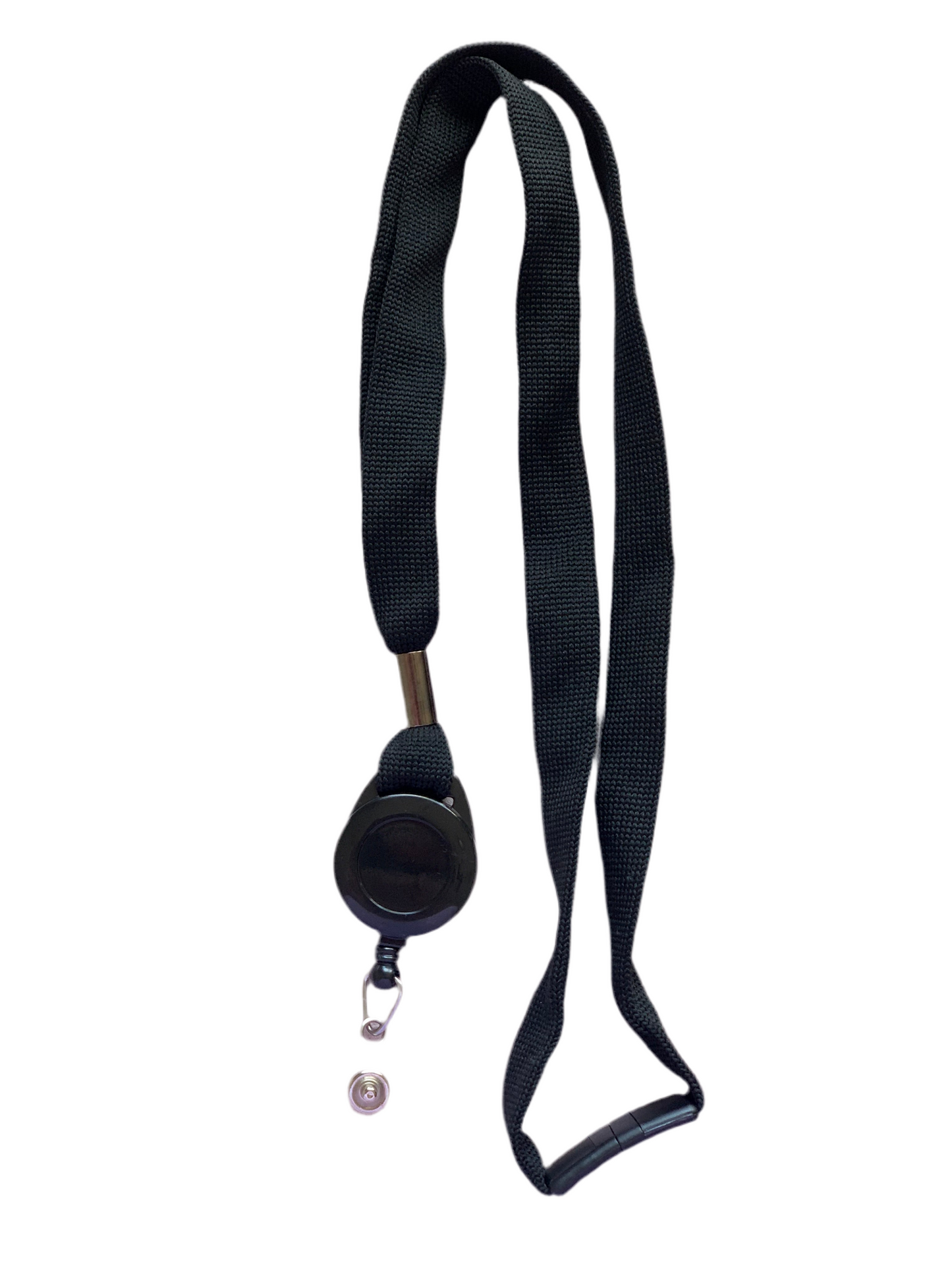 LONG BLACK RETRACTABLE BREAKAWAY LANYARD