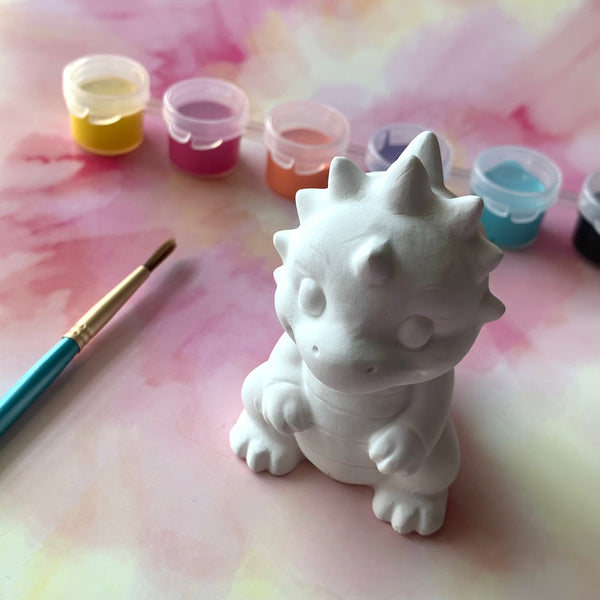 PAINT YOUR OWN BABY DINOSAUR CERAMIC KIT, DIY POTTERY PAINTING ACTIVITY FOR KIDS AND ADULTS