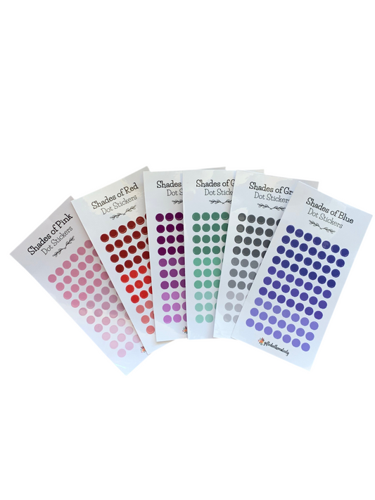 COLORED DOT STICKER SHEETS