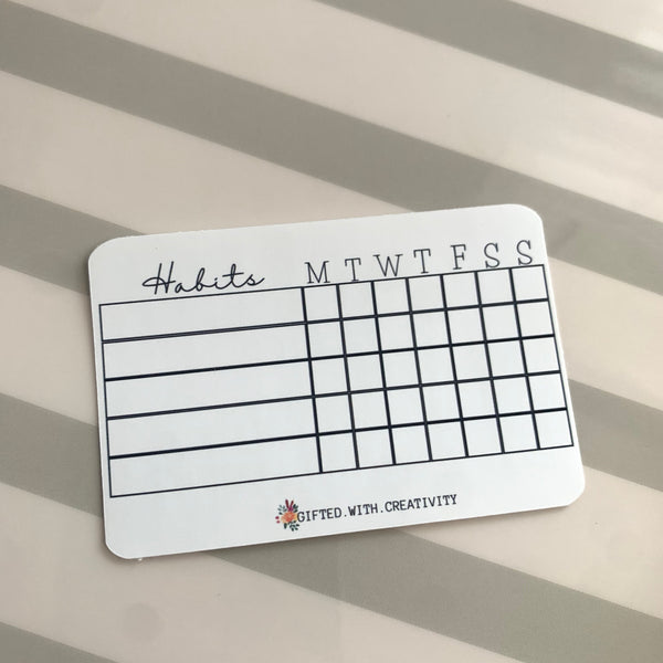MINI HABIT GOALS TRACKER PLANNER STICKER
