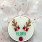 PERSONALIZED ACRYLIC REINDEER ORNAMENT FOR KIDS