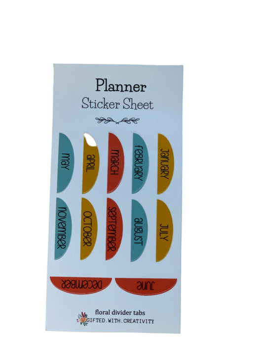 T.S.W DEVOTIONAL PLANNER DIVIDER TAB STICKER SHEET