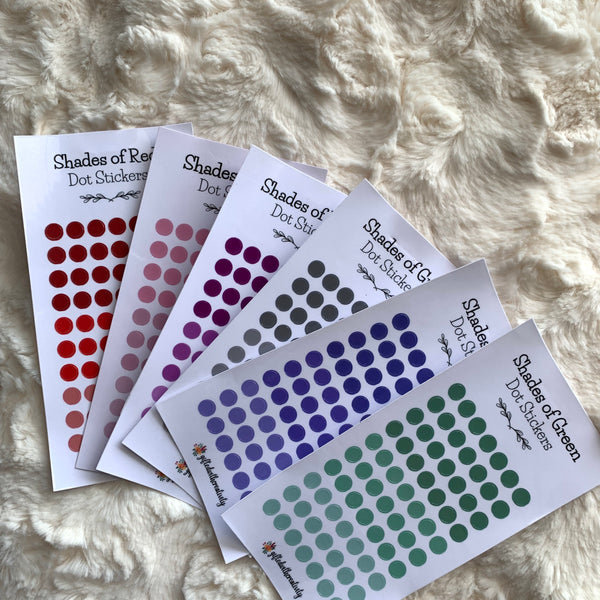 COLORED DOT STICKER SHEET