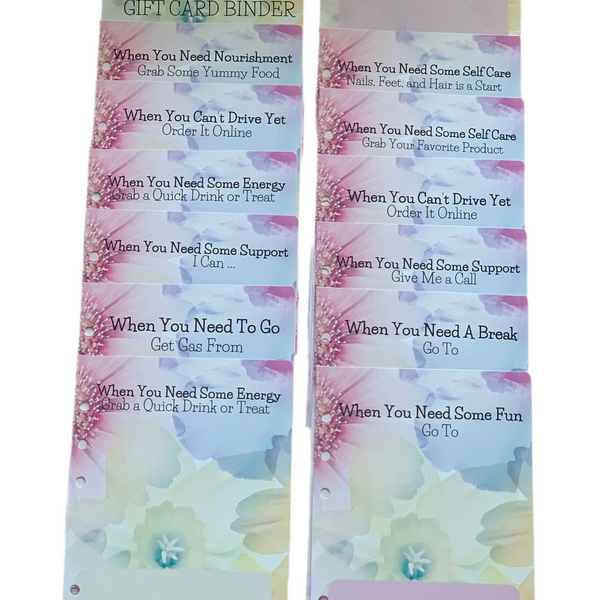 GIFT CARD BOOK, BINDER SETS