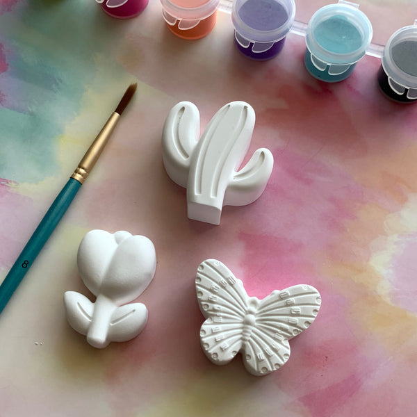 PAINT YOUR OWN NATURE SET CERAMIC- RESIN KIT, DIY PAINTING ACTIVITY FOR KIDS AND ADULTS