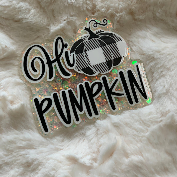 HI PUMPKIN ACRYLIC MAGNET