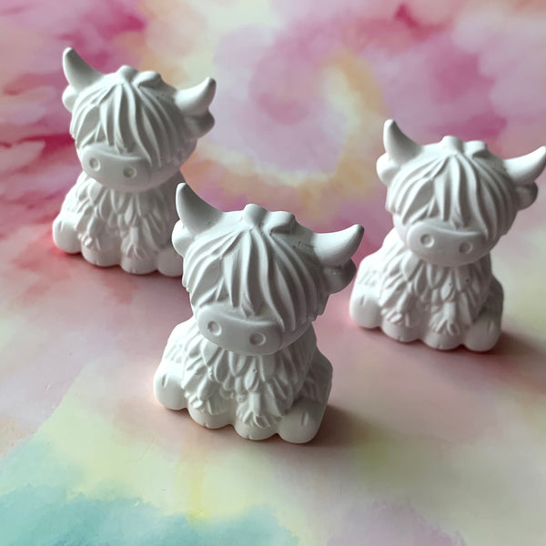 PAINT YOUR OWN COW SET CERAMIC KIT, DIY POTTERY PAINTING ACTIVITY FOR KIDS AND ADULTS