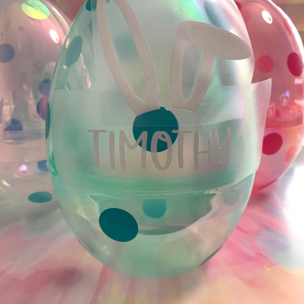 Jumbo Personalized Iridescent Fillable Easter Egg