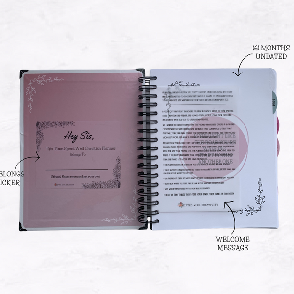 TIME.SPENT.WELL FLORAL MAUVE UNDATED CHRISTIAN PLANNER