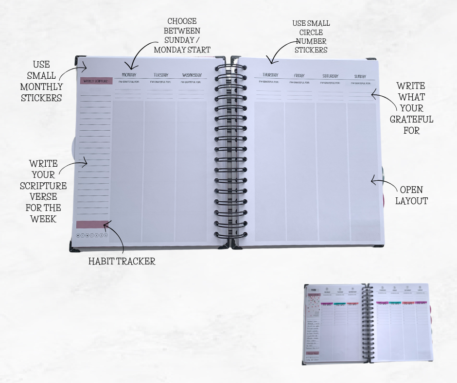 TIME.SPENT.WELL FLORAL MAUVE UNDATED CHRISTIAN PLANNER