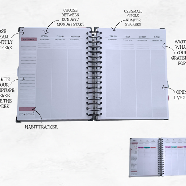 TIME.SPENT.WELL FLORAL MAUVE UNDATED CHRISTIAN PLANNER