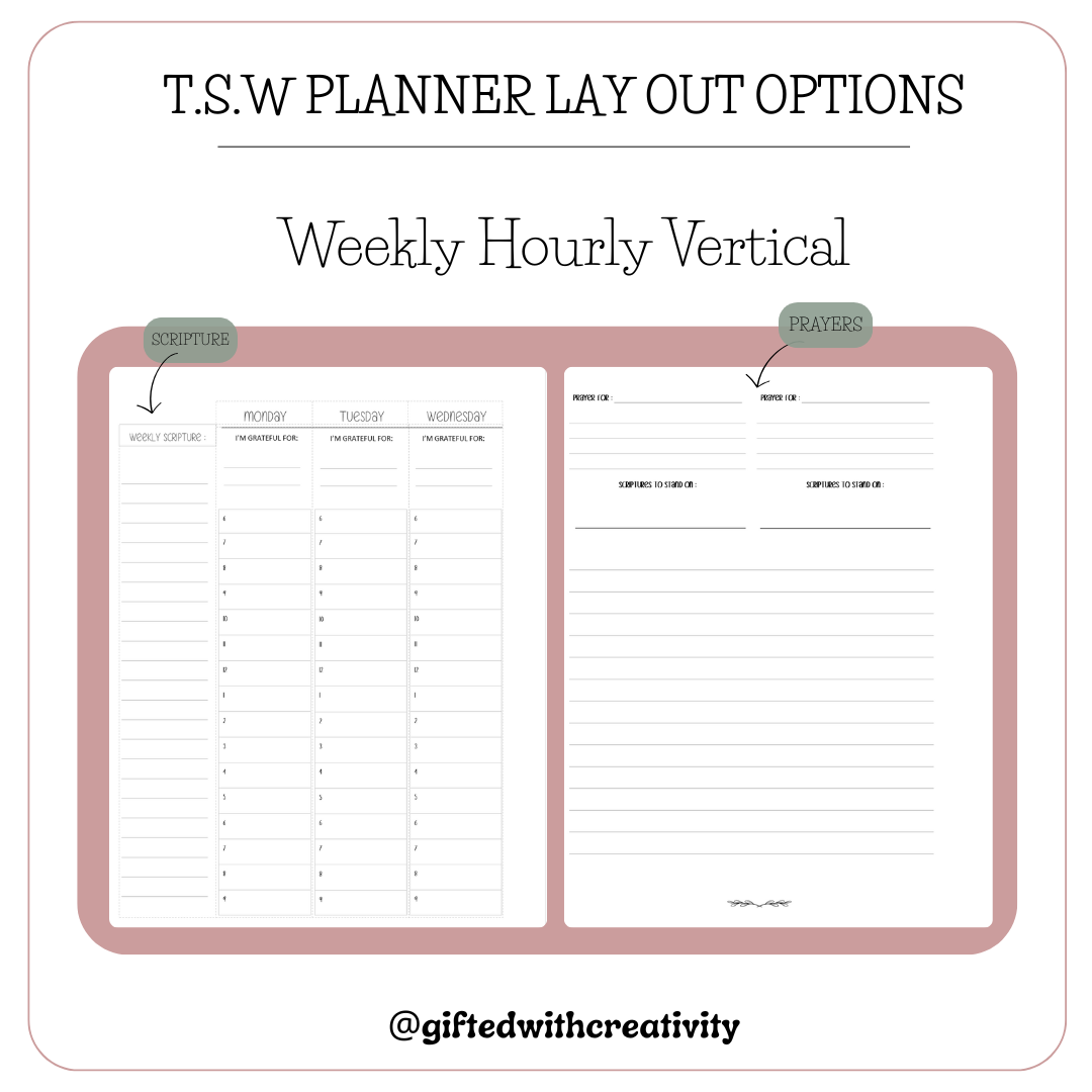 TIME.SPENT.WELL WHIMSY STEMS UNDATED CHRISTIAN PLANNER