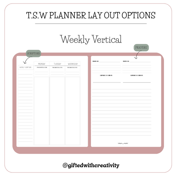 TIME.SPENT.WELL WHIMSY STEMS UNDATED CHRISTIAN PLANNER